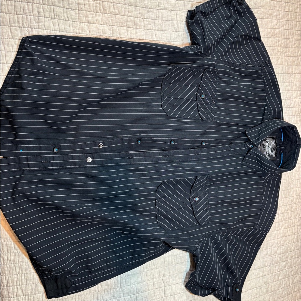 Black Striped Men's Shirt